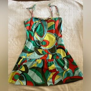 Split Colorful Sundress-Size Medium